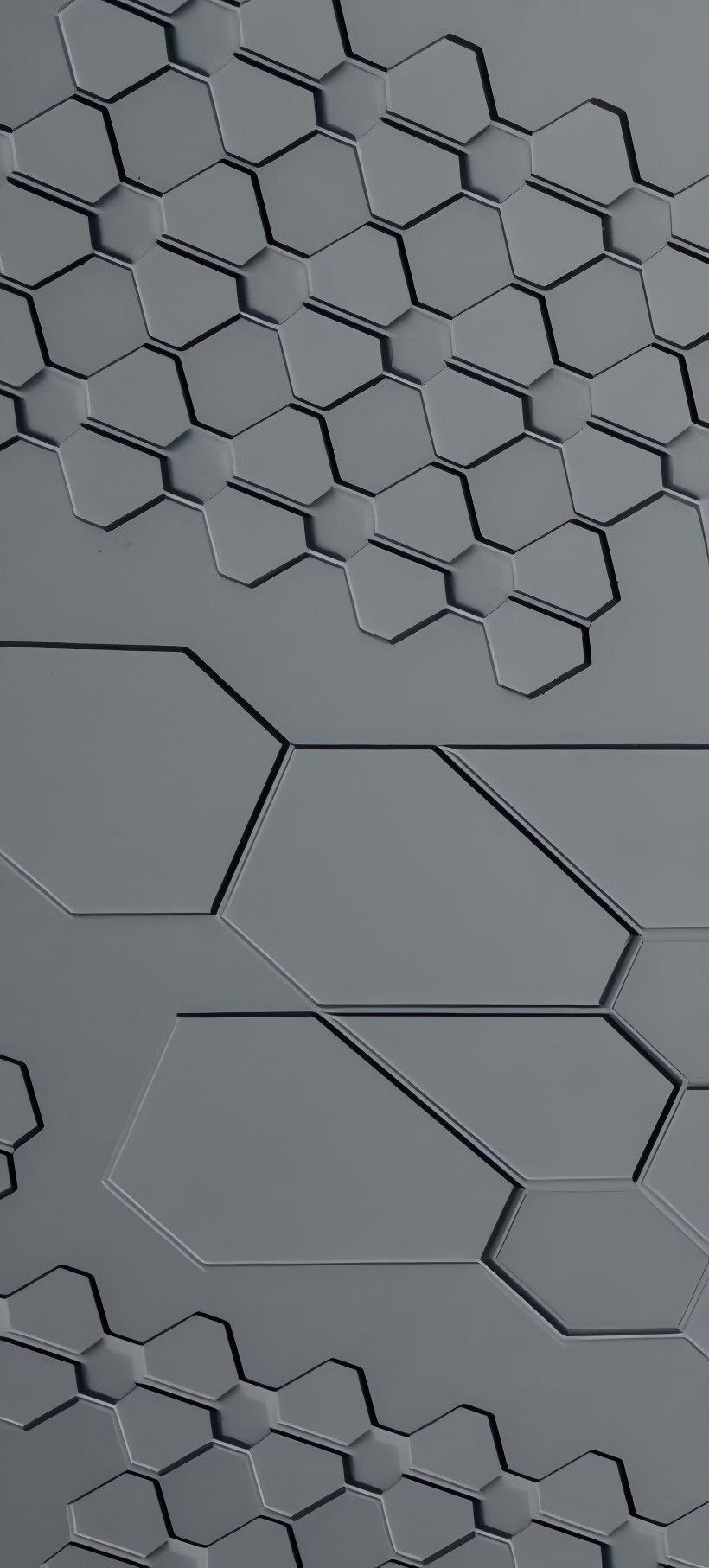 GH-9003 Sapphire Blue Modern Pivot Door | 4cm Customizable Hexagon Design