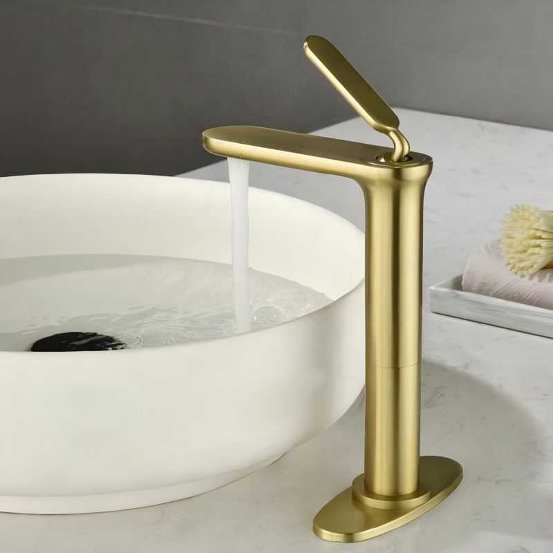 02311BG Series Brushed Gold Modern Basin Mixer Faucet
