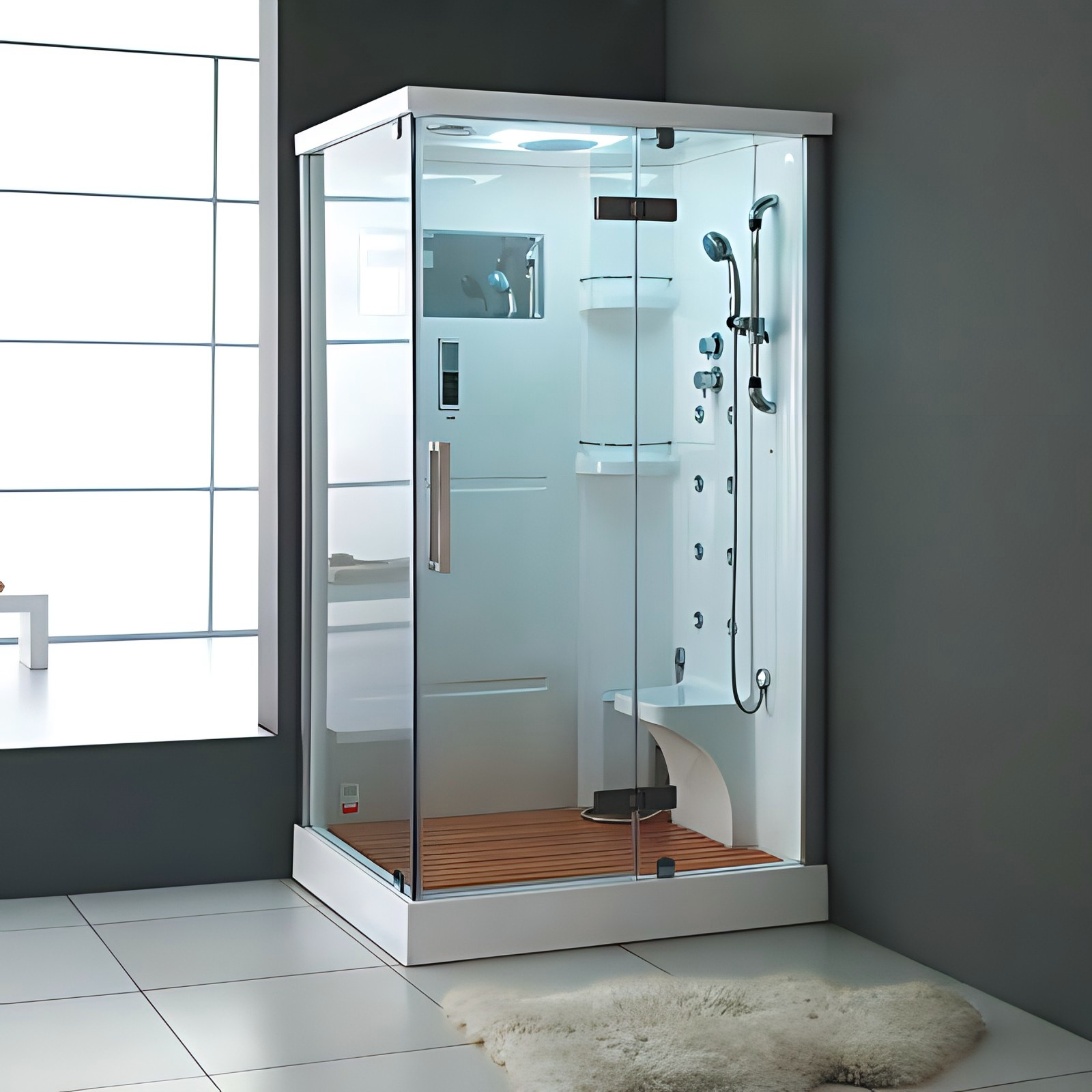 EM-115 3KW Multi-Functional Steam Shower Room (Left/Right Hand)
