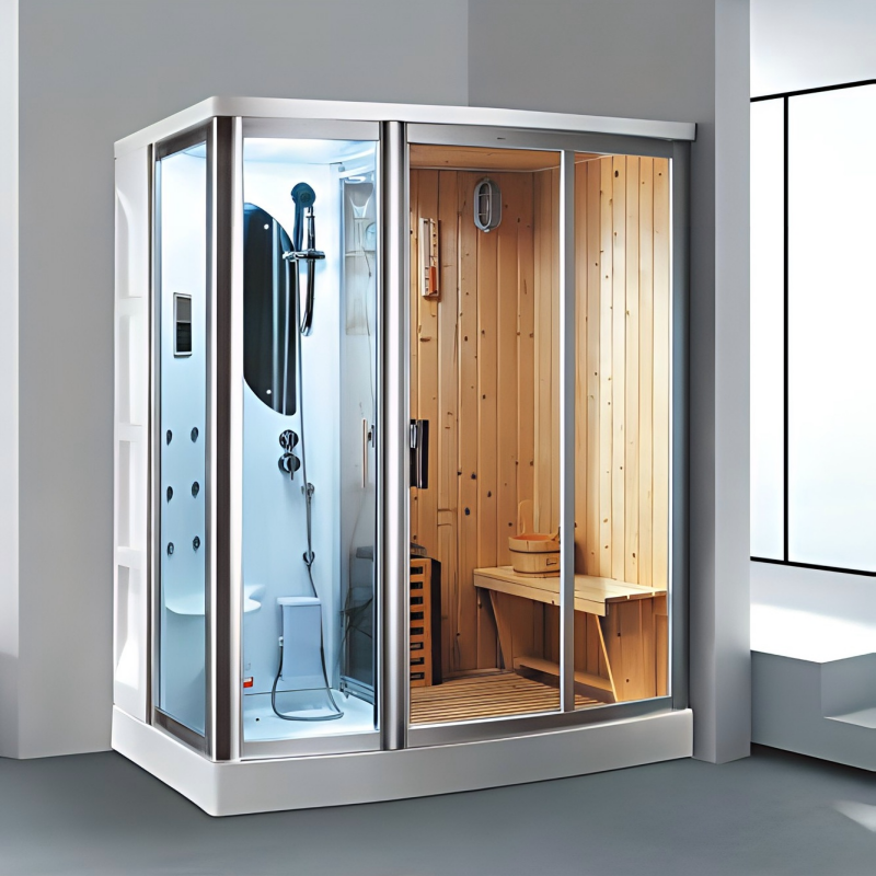 EM-SN02 3KW All-in-One Steam Shower Sauna Room (Right Hand)