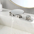 Model 91279BG Brushed Gold Waterfall 3-Hole Basin Mixer Tap