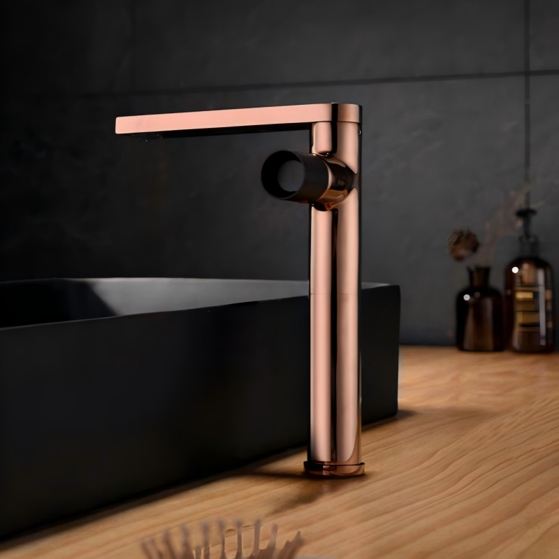 03711RGB Matte Black T-Shape Bathroom Basin Mixer