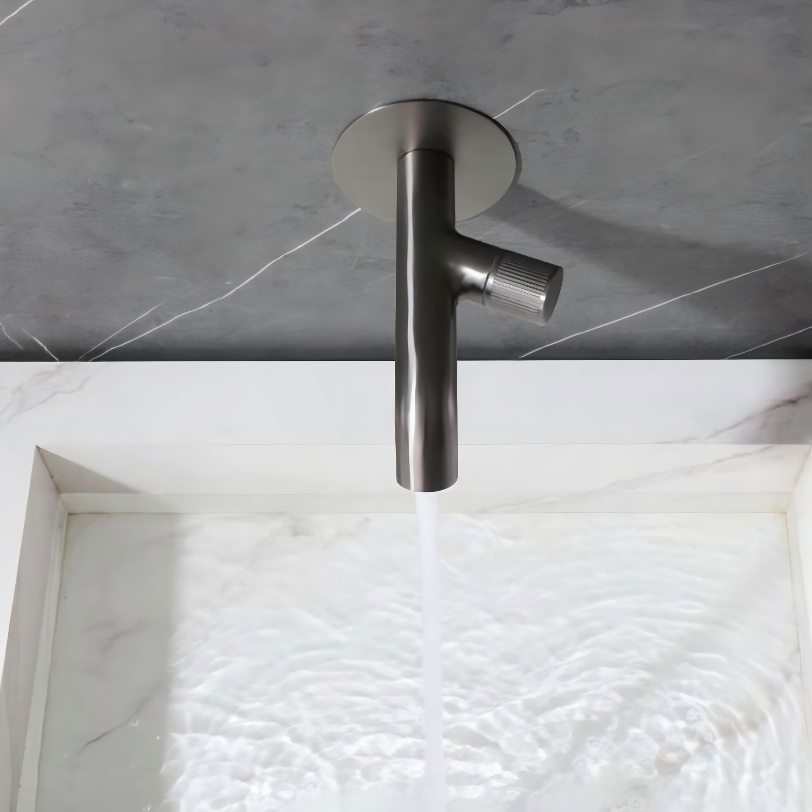 91611B Matte Black Wall-Mounted Basin Mixer Tap - Modern Single Lever Bathroom Sink Faucet