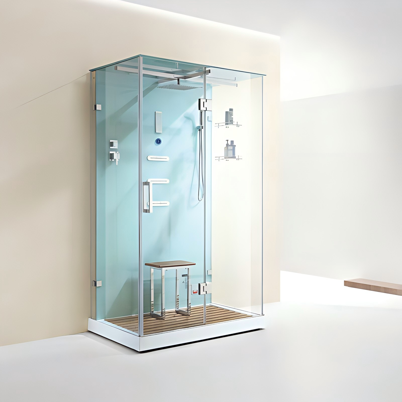 EM-122A 3KW Compact All-in-One Steam Shower Room