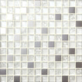 HDS10A Ice Crackle Glass Mosaic Tiles, Grey White Mixed for Bathroom Kitchen