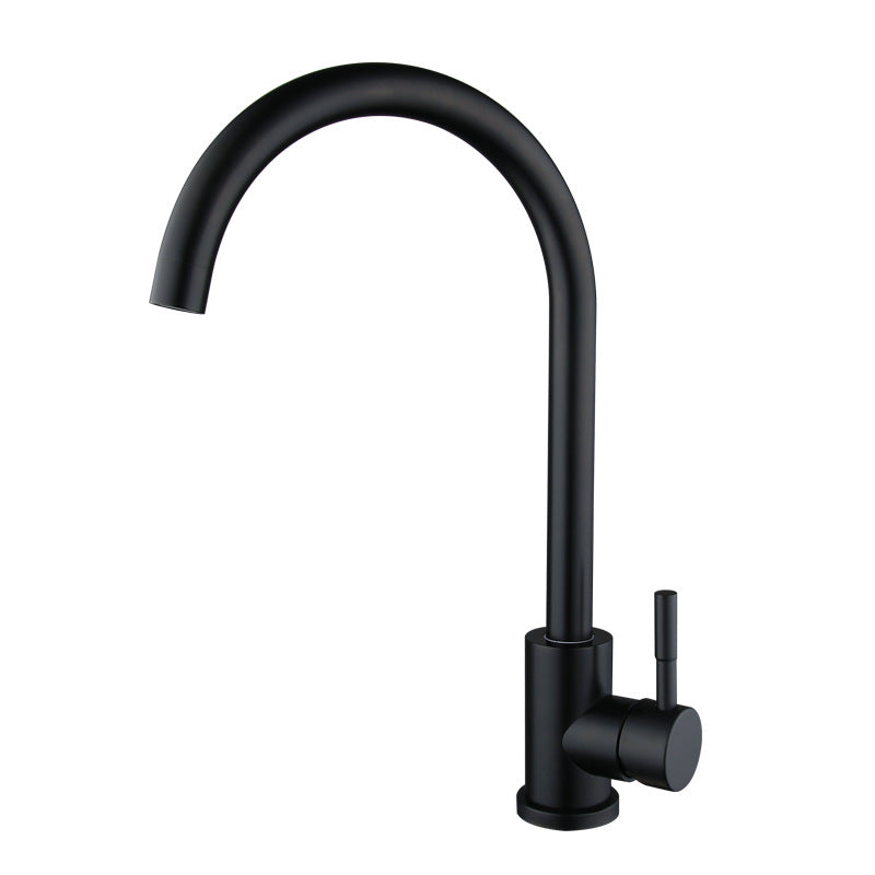 520 SERIES 52005 Modern Single-Handle Ceramic Kitchen Faucet Deck Mounted 304 Stainless Steel Honeycomb Aerator 360 Degree