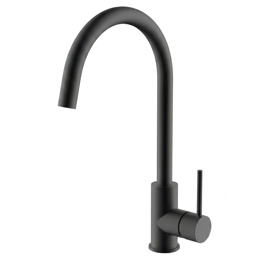 520 SERIES 52005 Modern Single-Handle Ceramic Kitchen Faucet Deck Mounted 304 Stainless Steel Honeycomb Aerator 360 Degree