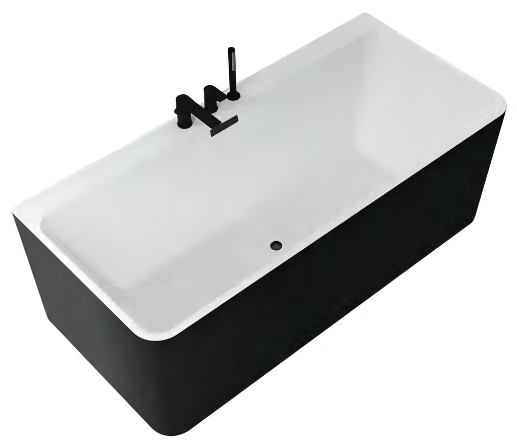 EM-351CF2 1700mm Modern Freestanding Acrylic Bathtub with Faucet Holes