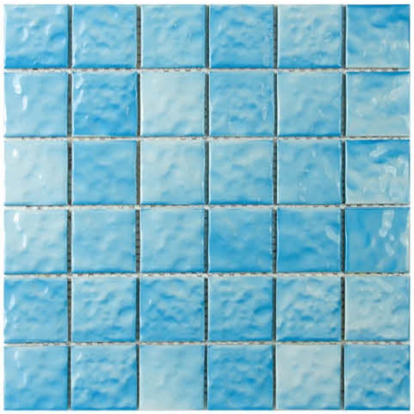 1NG12616 Modern Glazed Pool Mosaic Tiles-Size306×306mm-Bule