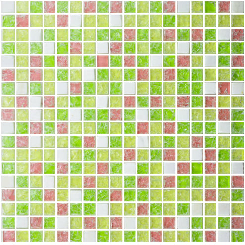 MG1A01 Fresh Fruit Color Cracked Glass Mosaic
