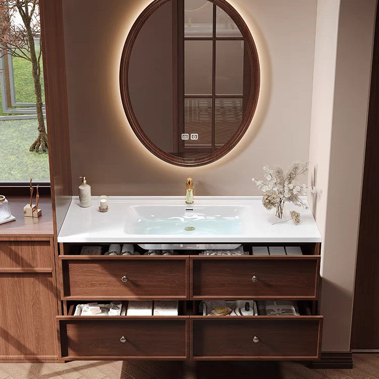 2635-01F Calssic Modern Wall Hung Plywood Bathroom Cabinet