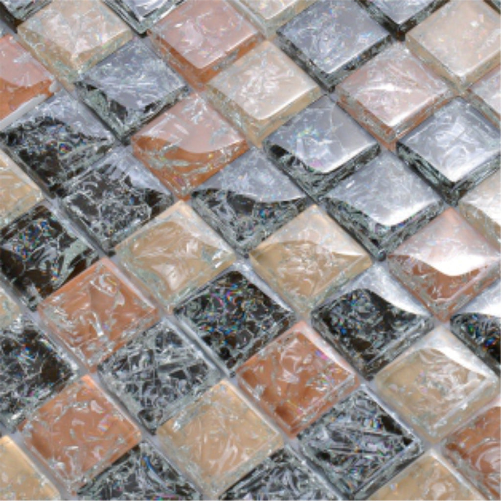 R23118 Mixed Color Glass Mosaic Tile