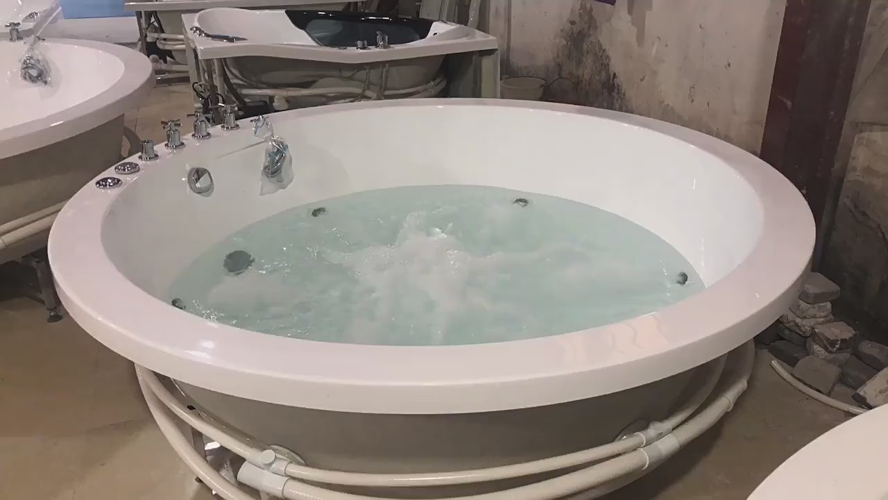 BA-6160 Acrylic Multi-Person Massage Thermostatic Outdoor Spatub-Size 2000x2000x650mm